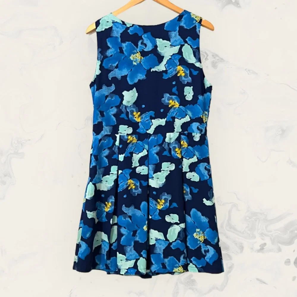 Charming Charlie Women's Dress Floral Sleeveless Pleat Shirt Size L Knee Length - Picture 2 of 9